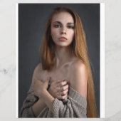 Papier Photo moderne bleu fête du 40e anniversaire | Invi (Dos)