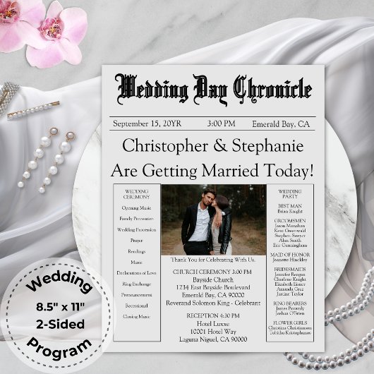 Papier Photo moderne chic modifiable QR Code Code Wedding