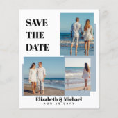 Papier Photo moderne Collage Enregistrer Dates Dusty Blue (Devant)