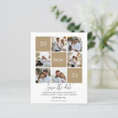 Papier Photo moderne Enregistrer la date Mariage budgétai (Debout devant)