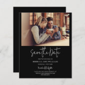 Papier Photo moderne Mariage manuscrit Enregistrer La Dat (Devant / Derrière)