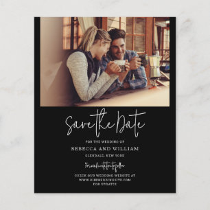 Papier Photo moderne Mariage manuscrit Enregistrer La Dat
