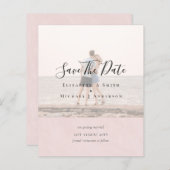 Papier PHOTO moderne OVERLAY TEXTE ENREGISTRER DATES Budg (Devant / Derrière)