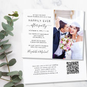 Papier Photo moderne QR Code Mariage Réception Invitation
