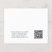 Papier Photo moderne QR Code Mariage Réception Invitation (Dos)