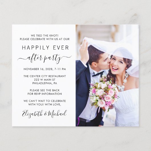 Papier Photo moderne QR Code Mariage Réception Invitation (Devant)