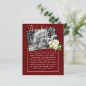 Papier PHOTO nécrologique du mémorial du Merci BUDGET (Debout devant)