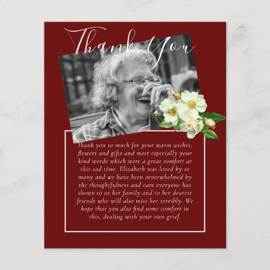 Papier PHOTO nécrologique du mémorial du Merci BUDGET (Devant)