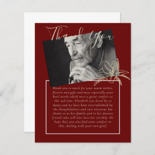 Papier PHOTO nécrologique du mémorial du Merci BUDGET