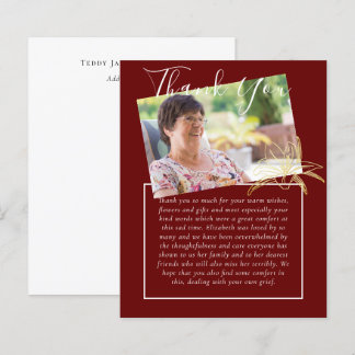 Papier PHOTO nécrologique du mémorial du Merci BUDGET