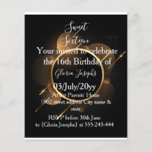 Photo or et Sweet sixteen noir