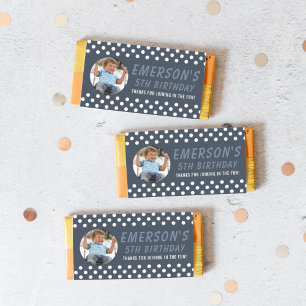 Papier Photo Polka Dot Anniversaire Candy Bar Wrapper