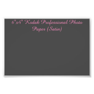 Papier photo professionnel Kodak 6 po x4 po (satin