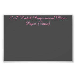 Papier photo professionnel Kodak 6 po x4 po (satin