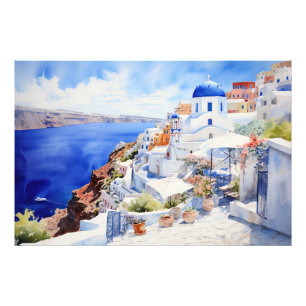 Papier photo professionnel (satin) Oia Santorini