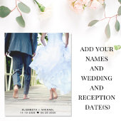 Papier Photo QR Code Pink Wedding Réception Invitation