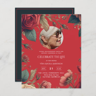 Papier PHOTO Red Roses Célébration de la vie Funérailles 