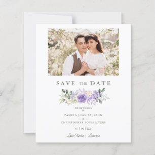 Papier Photo Romantique aux tons violets Roses Mariage de