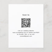 Papier Photo rose or floral QR RSVP faire-part de mariage (Dos)