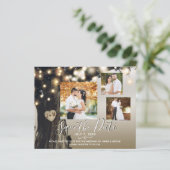 Papier Photo Rustic Tree & String Lights Enregistrer la d (Debout devant)