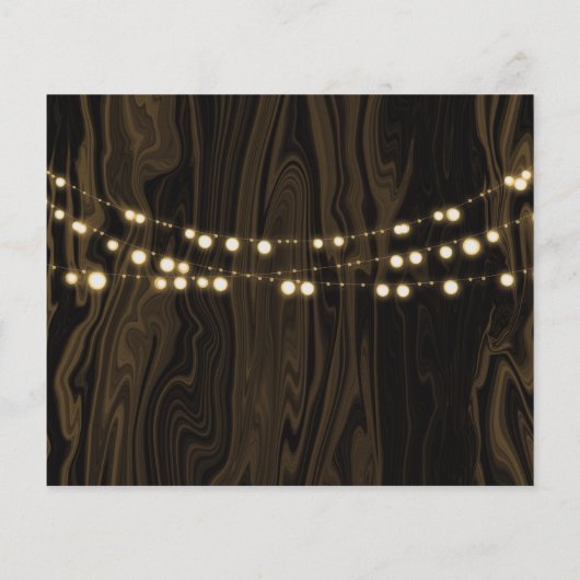 Papier Photo Rustic Tree & String Lights Enregistrer la d (Dos)