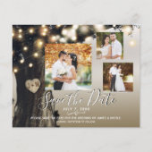 Papier Photo Rustic Tree & String Lights Enregistrer la d (Devant)