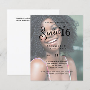 Papier PHOTO SWEET 16 Moderne Élégant Budget Anniversaire