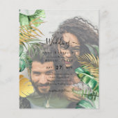 Papier PHOTO tropicale OVERLAY All-in-1 QR Code Mariage (Devant)