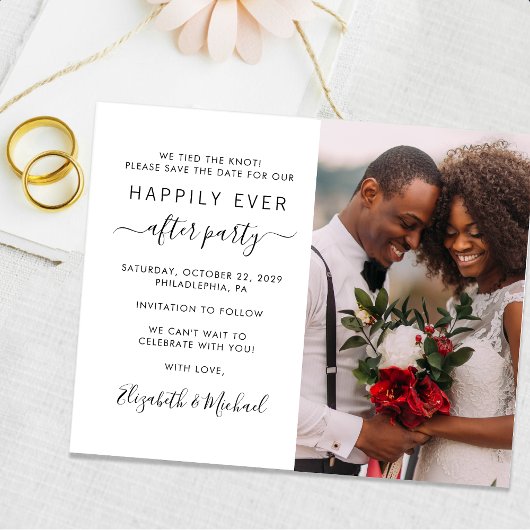 Papier Photo Wedding Reception Save the Date
