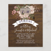 Papier Photographie de coeur rustique Rose rose bleu Mari (Devant)