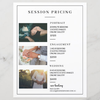 PAPIER PHOTOGRAPHIE LISTE DES PRIX DE SESSION