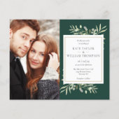 Papier Photos de mariage Budget Emerald Greenery (Devant)