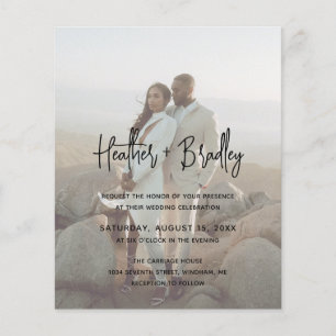 Papier Photos minimalistes Mariage Budget moderne Inviter