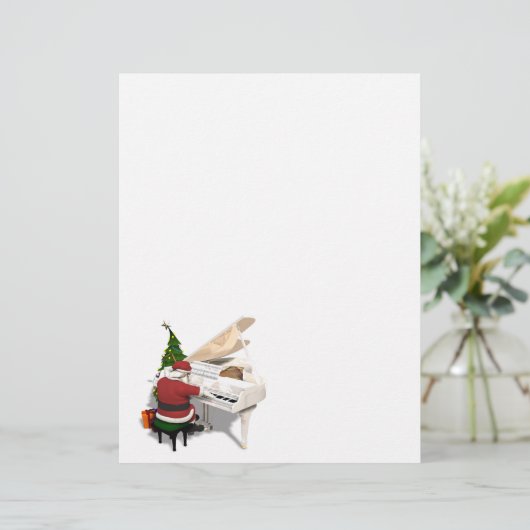 Papier Pianiste du Père Noël (Debout devant)