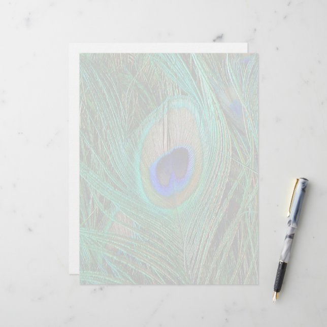 Papier Pic bleu indien (Devant/Arrière en situation)