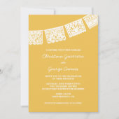 Papier Picado Jaune | FAIRE-PART DE MARIAGE (Devant)