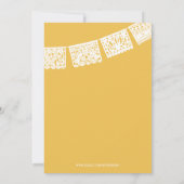 Papier Picado Jaune | FAIRE-PART DE MARIAGE (Dos)