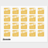 Papier Picado Jaune | Sticker Favor de mariage (Feuille)
