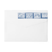 Papier Picado Marine Bleu | Étiquette d'envoi d'ad (Dos)