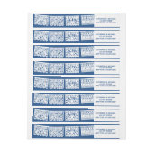 Papier Picado Marine Bleu | Étiquette d'envoi d'ad (Feuille)