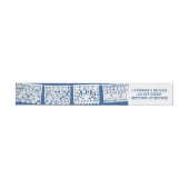 Papier Picado Marine Bleu | Étiquette d'envoi d'ad (Individuel)