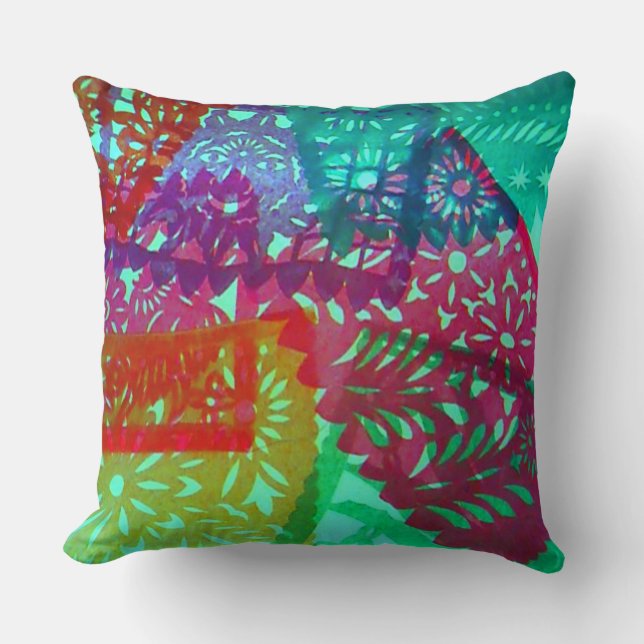 Papier Picado (Papel Picado) Bord Kussen (Voorkant)