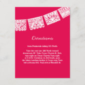 Papier Picado rose chaud | Carte Mariage (Devant)