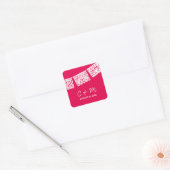 Papier Picado rose chaud | Sticker Favor de mariag (Enveloppe)