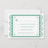 Papier Picado Style carte RSVP (Devant)