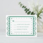 Papier Picado Style carte RSVP (Debout devant)