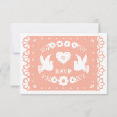 Papier Picado Style carte RSVP (Dos)