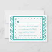 Papier Picado Style carte RSVP (Devant)