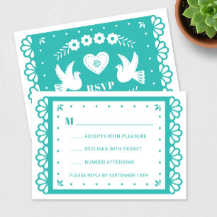 Papier Picado Style carte RSVP