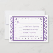 Papier Picado Style carte RSVP (Devant)